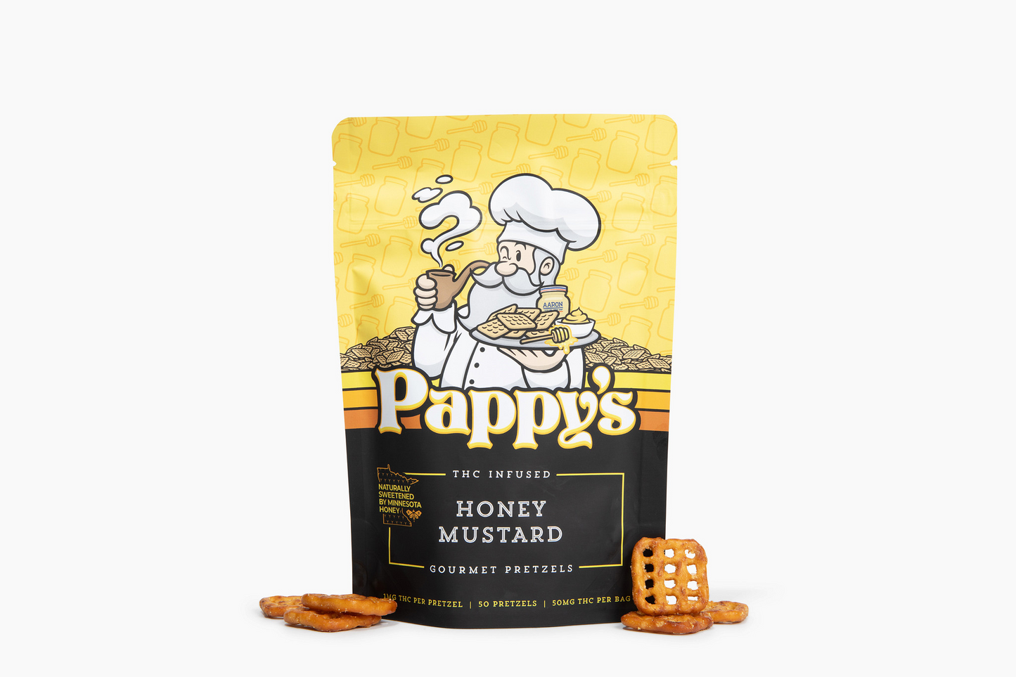 Pappy's Honey Mustard Pretzels 50mg THC