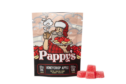 Pappy's Honeycrisp Apple Gummies 50mg THC + 250mg CBD
