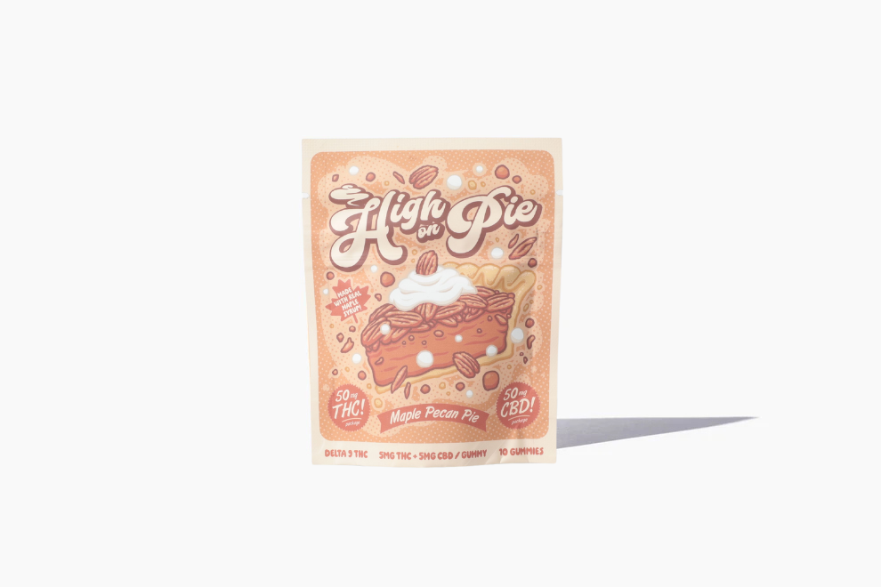 FREE GIFT | High on Pie Maple Pecan Pie Gummies 50mg THC + 50mg CBD